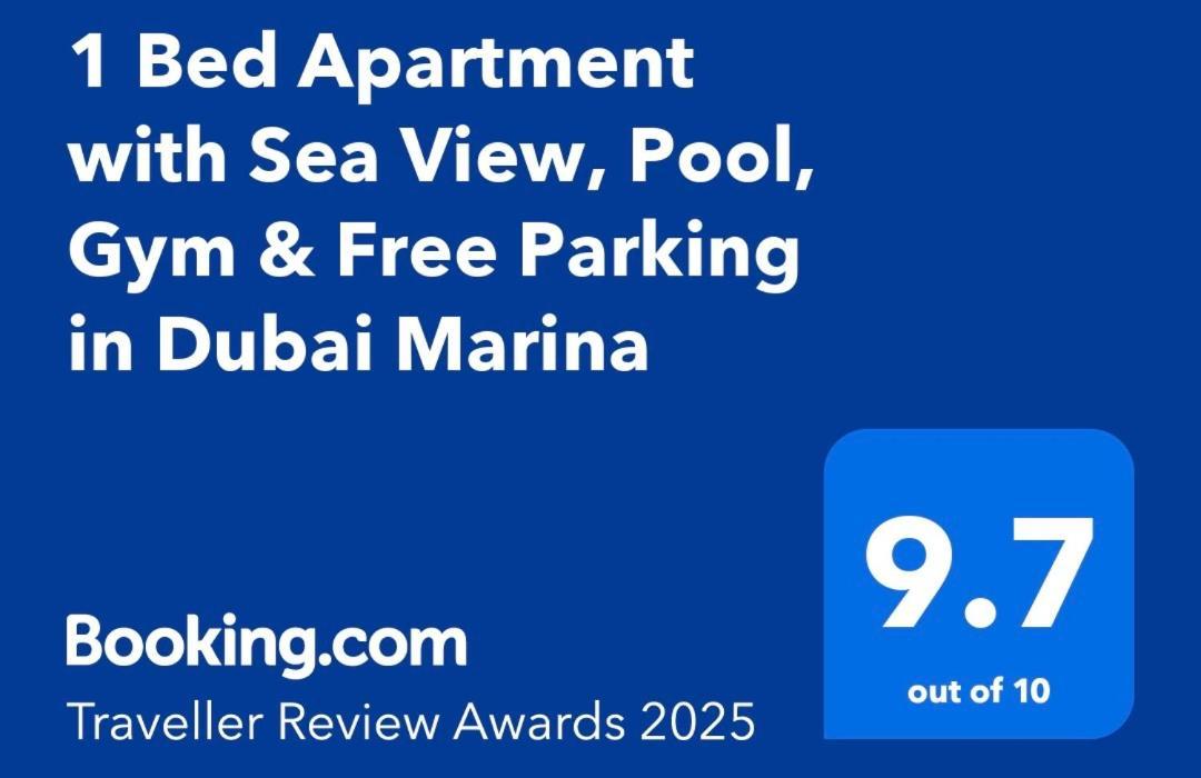 1 Bed Apartment With Sea View, Pool, Gym & Free Parking In Dubai Marina Экстерьер фото